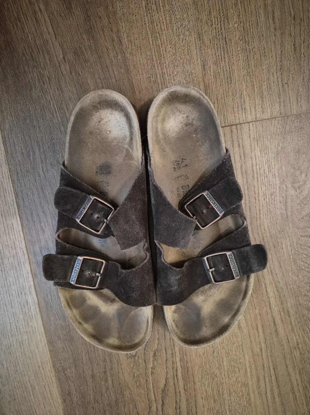 Birkenstock Brown Suede Arizona Twin-Strap Sandals